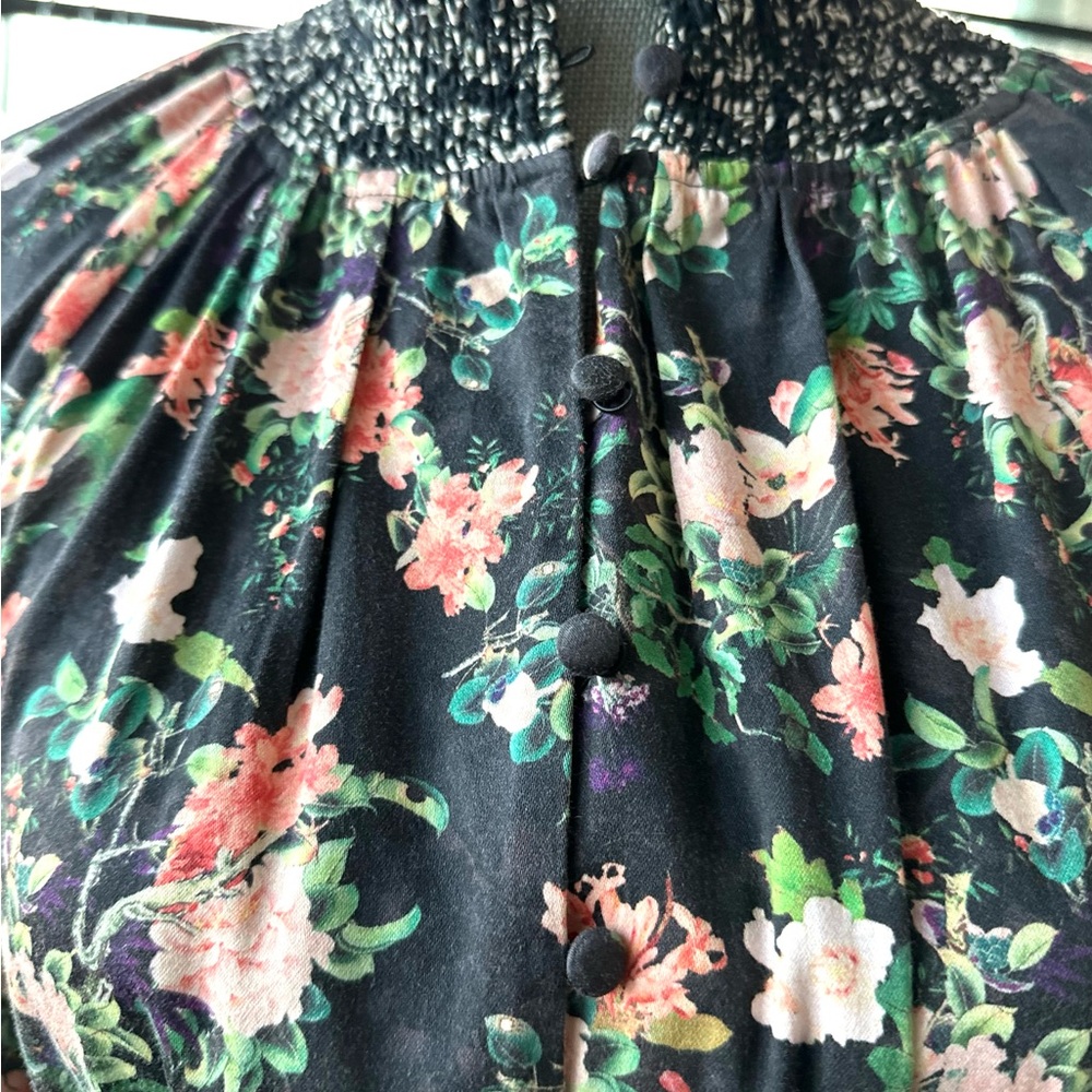 Alice + Olivia | DREAM CASTLE 
Mix Print Long Sleeve Cotton Blend Dress - Picture 5 of 15